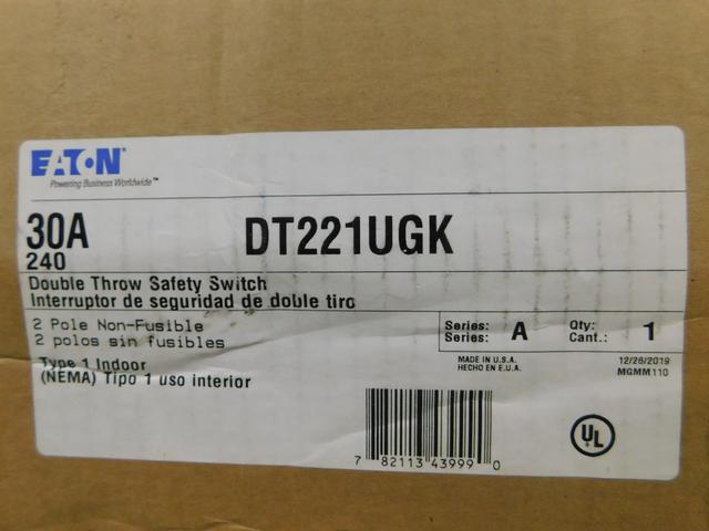 DT221UGK Part Image. Manufactured by Eaton.