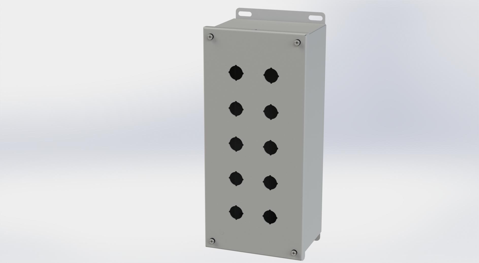 Saginaw Control SCE-10PBXI PBXI Enclosure, Height:14.00", Width:6.25", Depth:4.75", ANSI-61 gray powder coating inside and out.