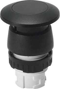 Festo 9293 mushroom pushbutton P-22-SW For basic valves SV, SVS, SVOS. Installation diameter: 22,5 mm, Protection class: IP40, Actuating force: 14 N, Product weight: 20 g, Colour: Black