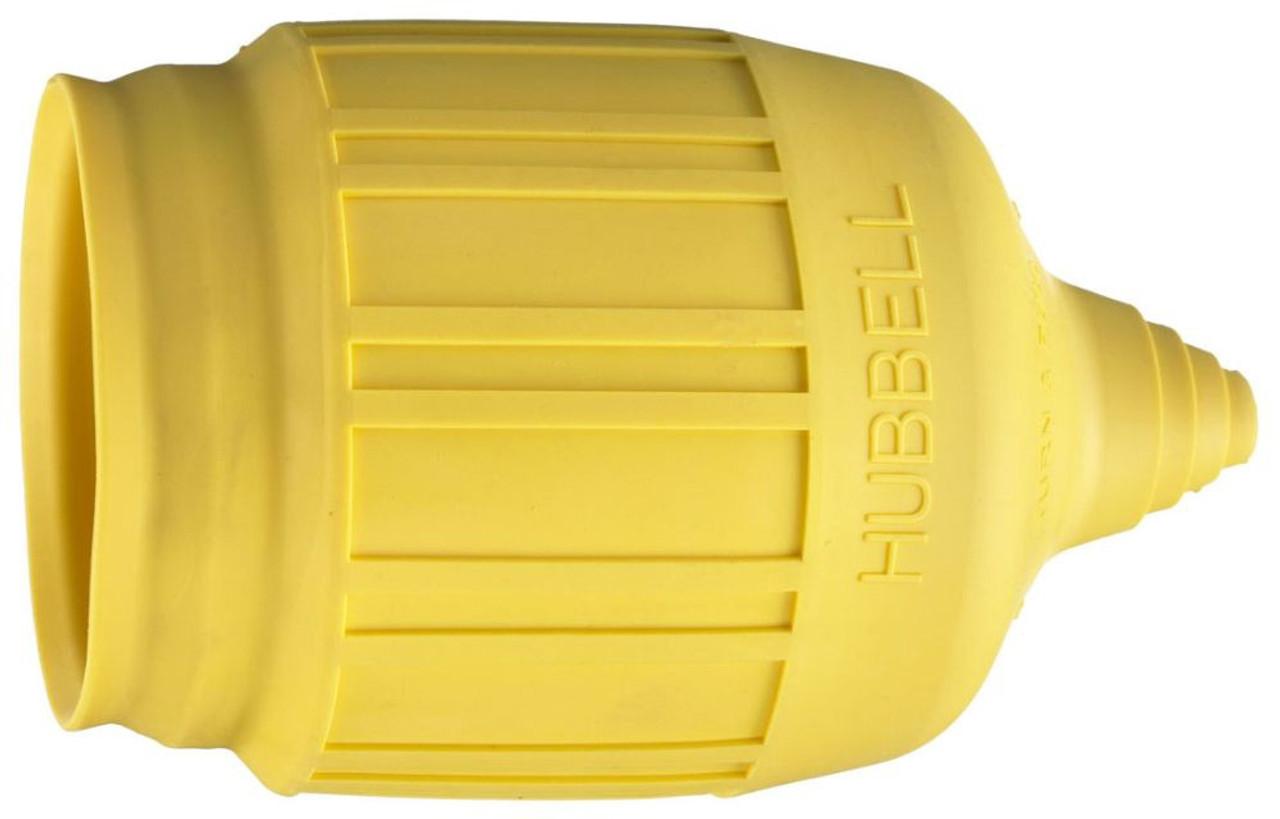 Hubbell HBL60CM31 Locking Devices, Twist-Lock®, Accessories, Weatherproof Device Boot for 20A and 30A 3 Wire Plugs and Connectors, Yellow  ; Weather protective covering ; Durable thermoplastic elastomer material ; Ribbed design provides a secure grip ; Standard Product