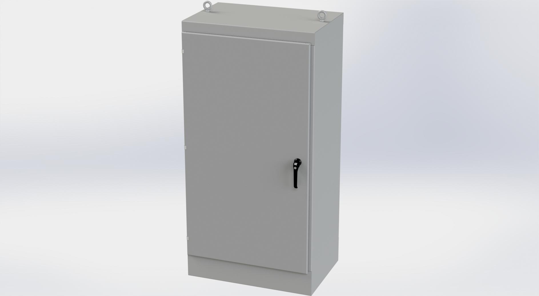 Saginaw Control SCE-723624FSDA FSDA Enclosure, Height:72.00", Width:36.00", Depth:24.00", ANSI-61 gray powder coat inside and out. Optional sub-panels are powder coated white.