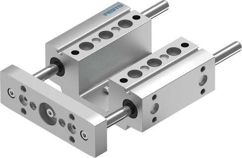 Festo 3192932 guide unit EAGF-P1-KF-16-50 For electric cylinder EPCO. Size: 16, Stroke: 50 mm, Reversing backlash: 0 µm, Assembly position: Any, Guide: Recirculating ball bearing guide