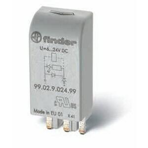 Finder 99.02.0.024.09 EMC Suppression module - RC circuit - Finder - Rated voltage 6-24Vdc - Plug-in mounting - White color