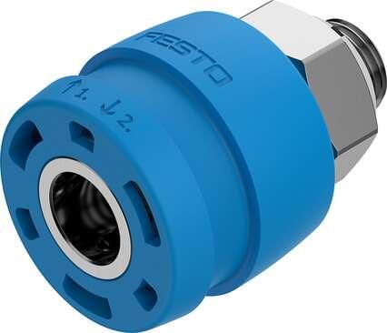 Festo 8059267 coupling socket NPHS-D6-P-G14 Nominal size: 7,8 mm, Operating pressure complete temperature range: -0,95 - 10 bar, Standard nominal flow rate: 1916 l/min, Operating medium: Compressed air in accordance with ISO8573-1:2010 [7:-:-], Note on operating and pi