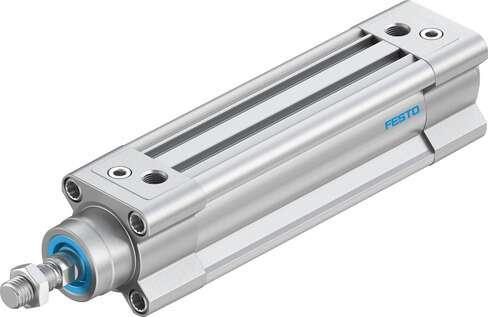Festo 1376425 standards-based cylinder DSBC-32-80-PPVA-N3 With adjustable cushioning at both ends. Stroke: 80 mm, Piston diameter: 32 mm, Piston rod thread: M10x1,25, Cushioning: PPV: Pneumatic cushioning adjustable at both ends, Assembly position: Any