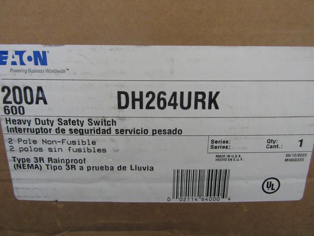DH264URK Part Image. Manufactured by Eaton.