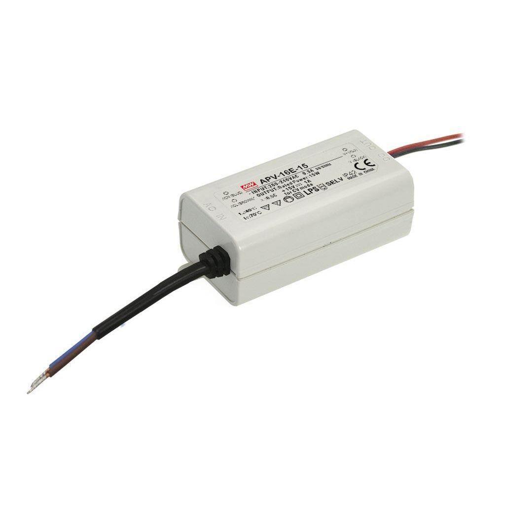 MEAN WELL APV-16E-12 AC-DC Single output LED driver Constant Voltage (CV); Input 180-264Vac; Output 12Vdc at 1.25A