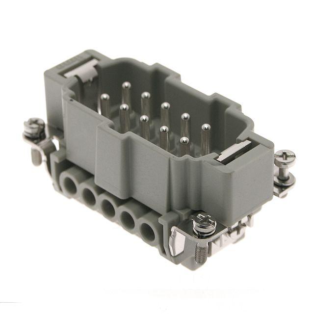 Mencom CNEM-10T Standard, CNE series, Male Rectangular Insert, size 57.27, 10 pin, 16 amp, Screw