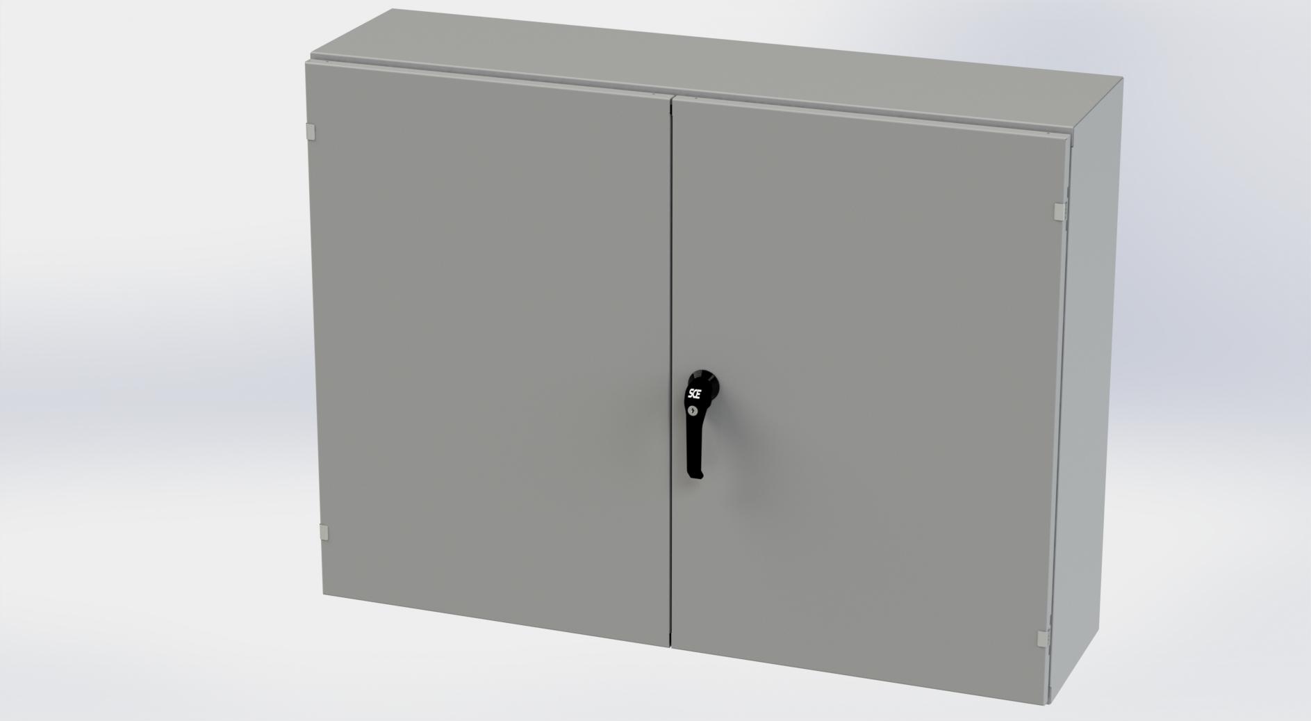 Saginaw Control SCE-364812WFLP WFLP Enclosure, Height:36.00", Width:48.00", Depth:12.00", ANSI-61 gray powder coating inside and out.