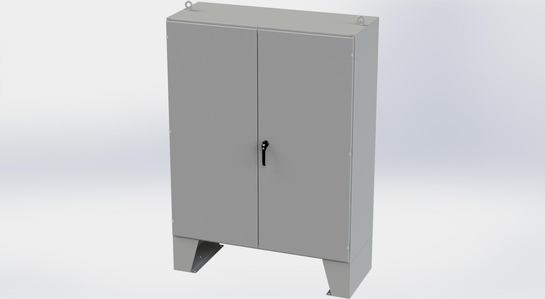 Saginaw Control SCE-726024ULP 2DR LP Enclosure, Height:72.00", Width:60.00", Depth:24.00", ANSI-61 gray powder coating inside and out. Optional sub-panels are powder coated white.
