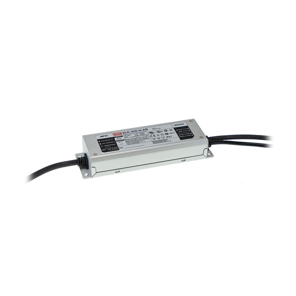 MEAN WELL XLG-200I-24-A AC-DC India version Single output LED driver Constant Power Mode with Input over voltage protection; Output 24Vdc at 8.3A; Metal housing design; IP67; Built-in potentiometer