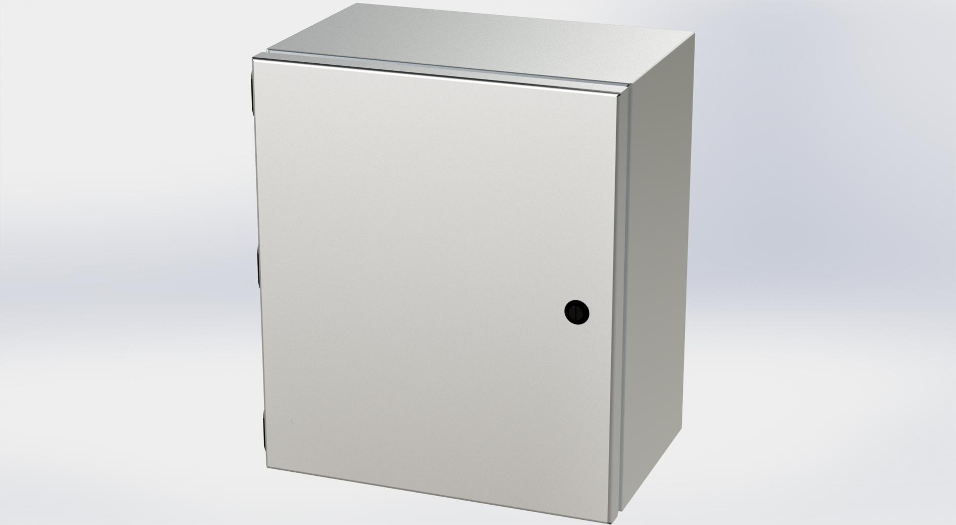 Saginaw Control SCE-14128ELJSS S.S. ELJ Enclosure, Height:14.00", Width:12.00", Depth:8.00", #4 brushed finish on all exterior surfaces. Optional sub-panels are powder coated white.