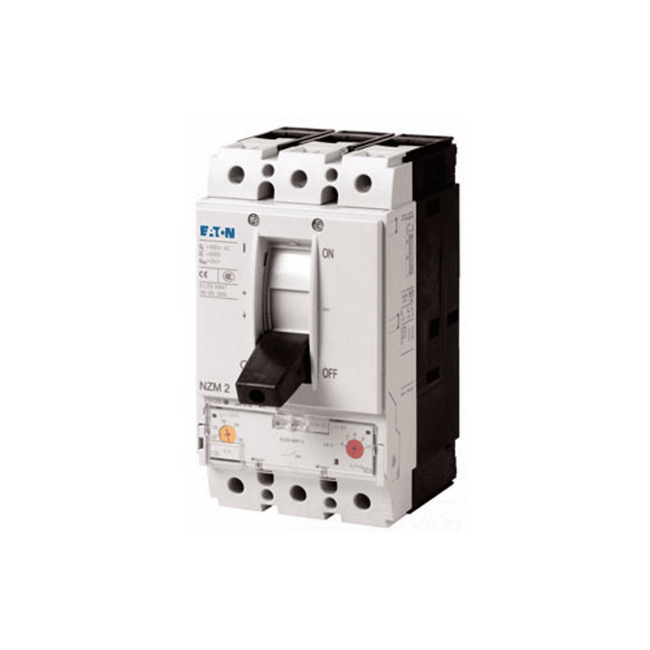 Eaton NZMN2-AF60-NA 600 VAC Star/347 VAC, 480 V, 60 A, 50 kA, 3-Pole, Front Screw Terminal, NZM2 Frame, Fixed Thermal Magnetic, Molded Case Circuit Breaker