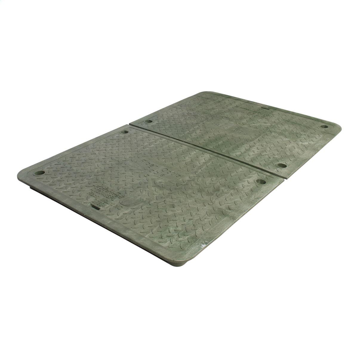 Hubbell PM2448CLH00009 Cover, Polymer Concrete, Heavy Duty 20k, 24"x48"x2", 1-piece, w/2 Bolts, Blank Logo 