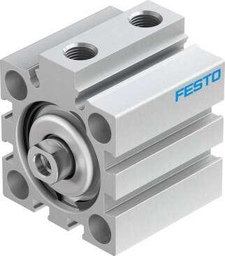 Festo 188205 short-stroke cylinder ADVC-32-10-I-P-A For proximity sensing, piston-rod end with female thread. Stroke: 10 mm, Piston diameter: 32 mm, Based on the standard: (* ISO 6431, * Hole pattern, * VDMA 24562), Cushioning: P: Flexible cushioning rings/plates at b