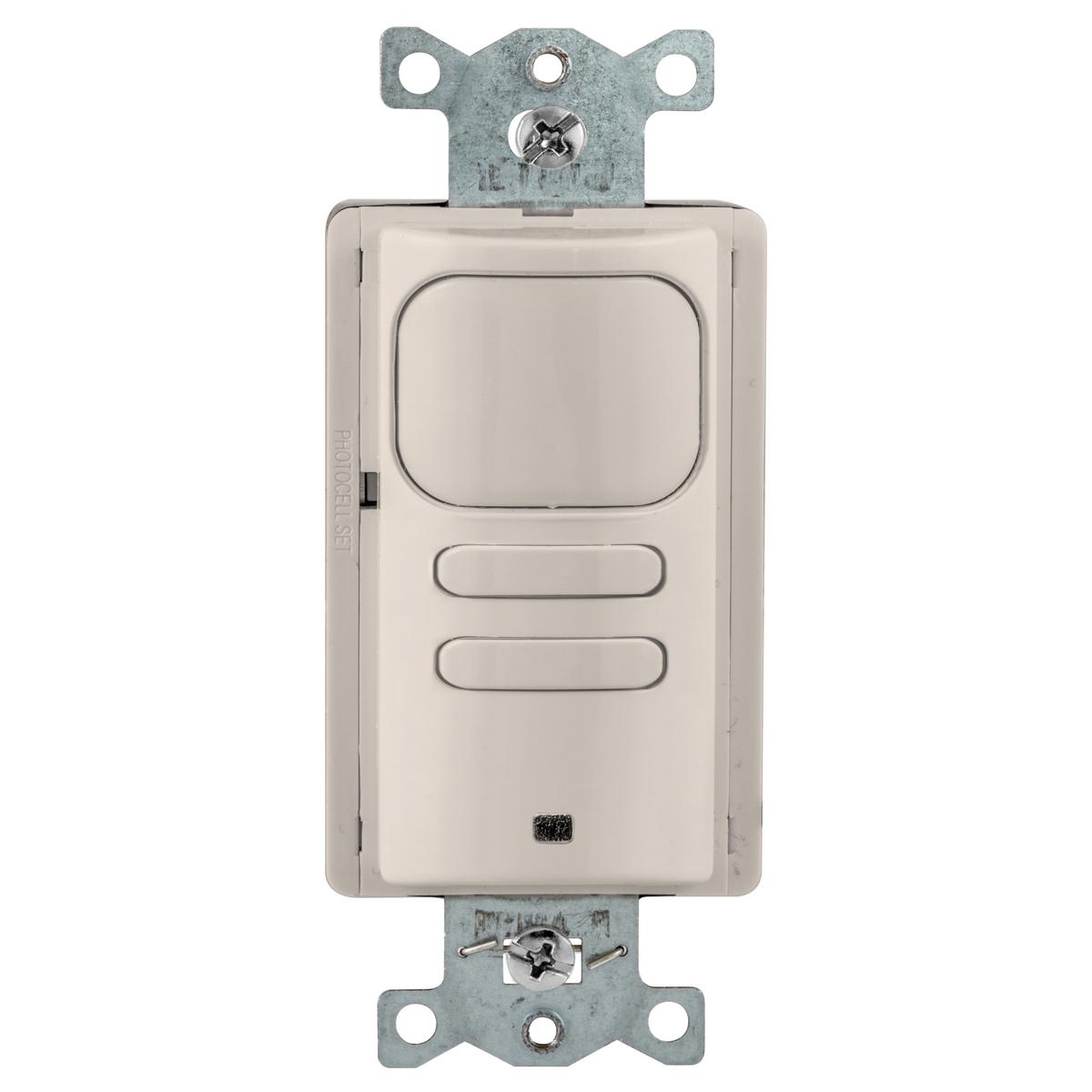 Hubbell AP2000LA22 Vacancy Sensors, Wall Switch, AdaptivePassive Infrared, 2 Circuit, 120/277V AC, Light Almond 