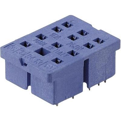 Finder 94.13SMA Plug-in PCB socket with metallic retaining / release clip - Finder - Rated current 10A - Solder pin connections - PCB mounting - Blue color - IP20