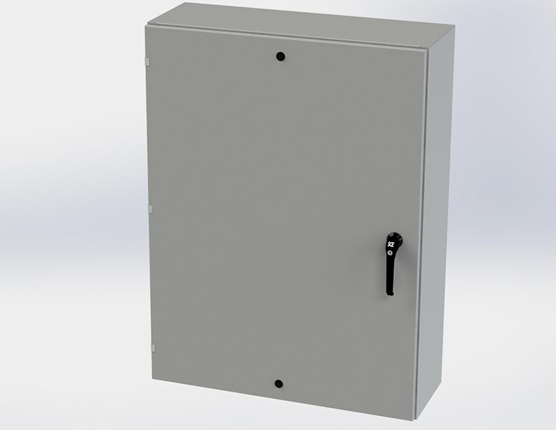 Saginaw Control SCE-48EL3612LPPL EL LPPL Enclosure, Height:48.00", Width:36.00", Depth:12.00", ANSI-61 gray powder coating inside and out. Optional sub-panels are powder coated white.