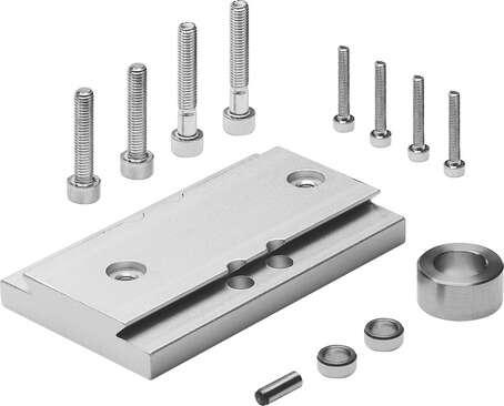 Festo 177765 adapter kit HMSV-25 For attaching HGD-32 to HME-16/25 and HMP-16/20/25. Assembly position: Any, Corrosion resistance classification CRC: 2 - Moderate corrosion stress, Materials note: Free of copper and PTFE