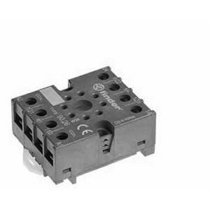 Finder 90.26.0 Plug-in socket (octal) - Finder - Rated current 10A - Screw-clamp connections - DIN rail / Panel mounting - Black color