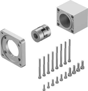 Festo 3637960 axial kit EAMM-A-S62-100A-G2 Suitable for electric drives. Assembly position: Any, Storage temperature: -25 - 60 °C, Relative air humidity: 0 - 95 %, Protection class: IP40, Ambient temperature: -10 - 60 °C