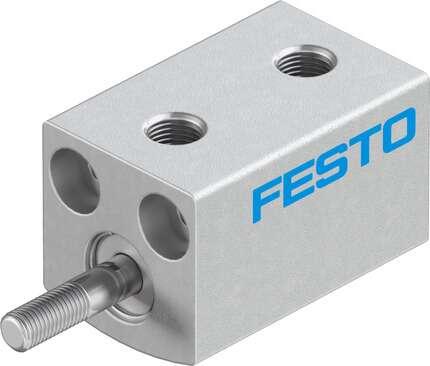 Festo 188055 short-stroke cylinder ADVC-4-5-A-P No facility for sensing, piston-rod end with male thread. Stroke: 5 mm, Piston diameter: 4 mm, Cushioning: P: Flexible cushioning rings/plates at both ends, Assembly position: Any, Mode of operation: double-acting