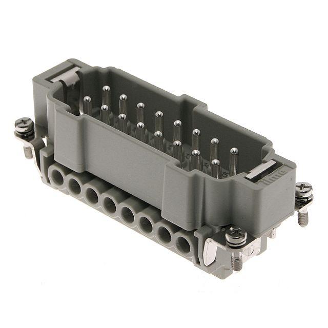 Mencom CNEM-16T Standard, CNE series, Male Rectangular Insert, size 77.27, 16 pin, 16 amp, Screw