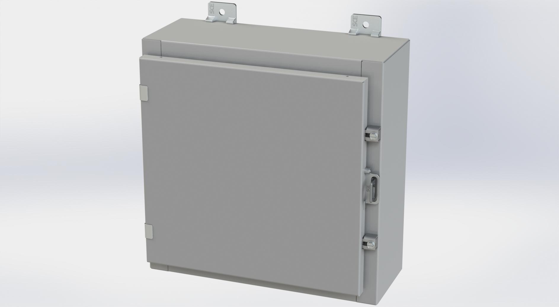Saginaw Control SCE-16H1606LP Nema 4 LP Enclosure, Height:16.00", Width:16.00", Depth:6.00", ANSI-61 gray powder coating inside and out. Optional panels are powder coated white.