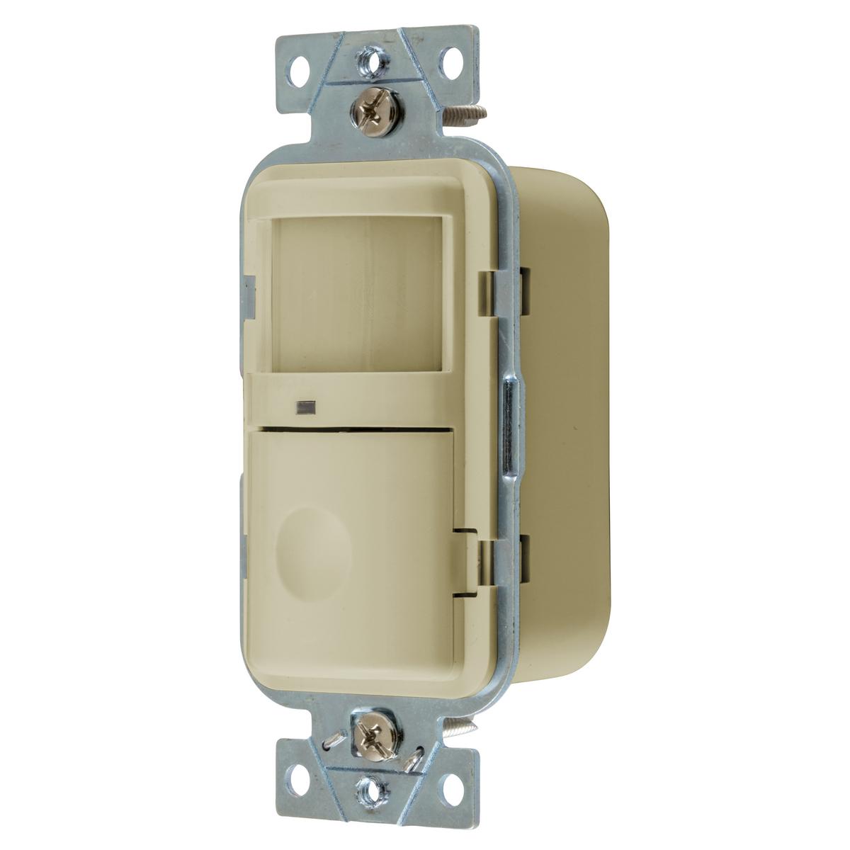 Hubbell WS2004I Lighting Controls, Occupancy/Vacancy Sensors, Wall Switch, Passive Infrared Technology, Neutral Connection Required, 120/277V AC, Ivory  ; With Neutral ; 