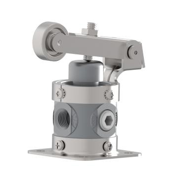 Humphrey 250C21021VAI Mechanical Valves, Roller Cam Operated Valves, Number of Ports: 2 ports, Number of Positions: 2 positions, Valve Function: Normally closed, Piping Type: Inline, Direct piping, Options Included: Mounting Base, Approx Size (in) HxWxD: 3.44 x 1.56 DIA