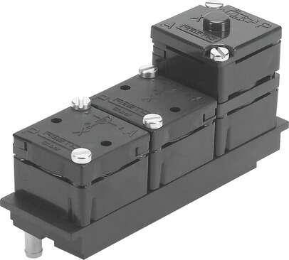 Festo 7423 OR module OS-2-R-M5 Valve function: OR function, Pneumatic connection, port  1: PK-4, Pneumatic connection, port  2: PK-4, Mounting type: with through hole, Operating pressure: 0,001 - 6 bar