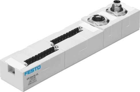 Festo 538789 input/output module CP-E16-KL-CL With 16 inputs. Authorisation: (* C-Tick, * c UL us - Listed (OL)), CE mark (see declaration of conformity): to EU directive for EMC, Corrosion resistance classification CRC: 1 - Low corrosion stress