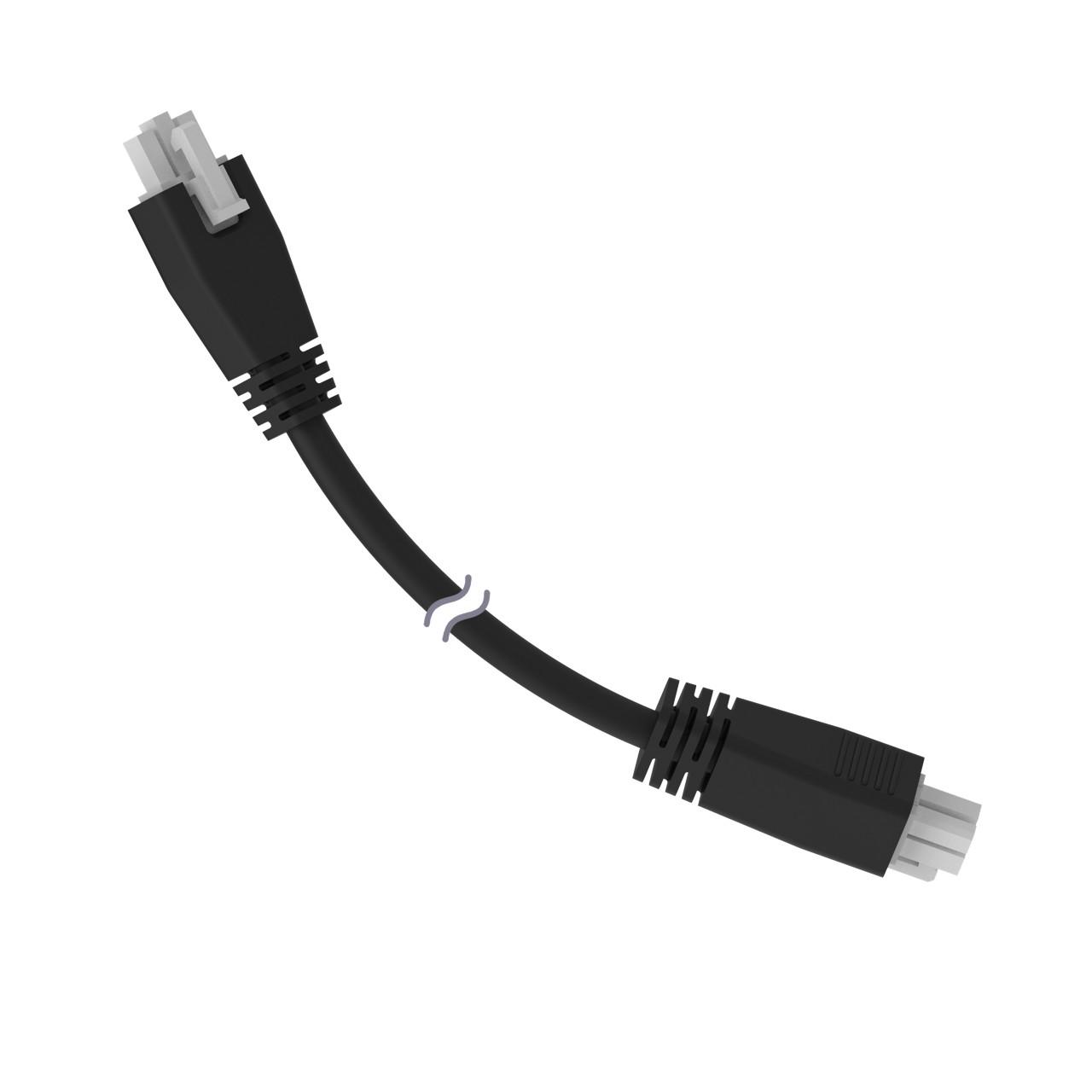 Banner LQMAEC-306SS WLB AC Quick Disconnect Cable, Double-ended 3-pin Female Connector Straight, 4-pin Female Connector Straight, Length 1.83 m