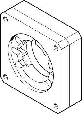 Festo 529944 motor flange EAMF-A-44A/B-60G Assembly position: Any, Storage temperature: -25 - 60 °C, Relative air humidity: 0 - 95 %, Ambient temperature: -10 - 60 °C, Product weight: 165 g