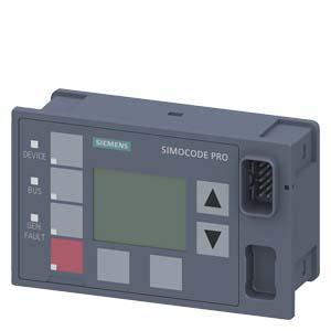 Siemens 3UF7210-1BA01-0 Operator panel with display for SIMOCODE pro V, installation in control cabinet door or front plate; can be plugged onto basic unit or extension modules, 7 LEDs for status display and 4 freely assignable keys for manual control, Languages en/cn/ru/ko Colo