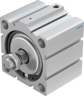 Festo 188305 short-stroke cylinder AEVC-80-25-A-P-A For proximity sensing, piston-rod end with male thread. Stroke: 25 mm, Piston diameter: 80 mm, Spring return force, retracted: 85 N, Based on the standard: (* ISO 6431, * Hole pattern, * VDMA 24562), Cushioning: P: F