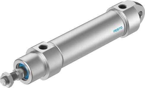Festo 8073983 round cylinder CRDSNU-B-40-125-PPS-A-MG-A1 Stroke: 125 mm, Piston diameter: 40 mm, Based on the standard: ISO 15552, Cushioning: PPS: Self-adjusting pneumatic end-position cushioning, Assembly position: Any