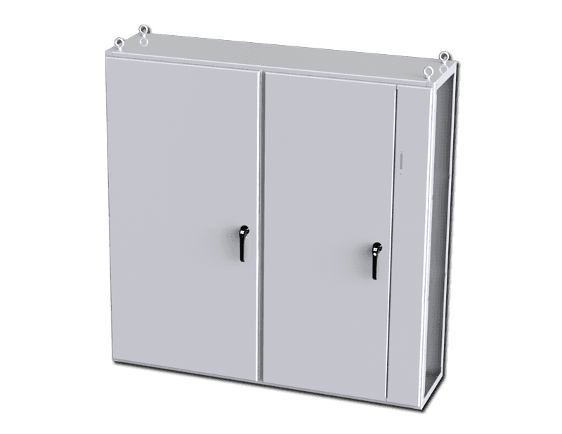 Saginaw Control SCE-TD181805LG 2DR IMS Disc. Enclosure, Height:70.87", Width:70.87", Depth:18.00", Powder coated RAL 7035 gray inside and out.