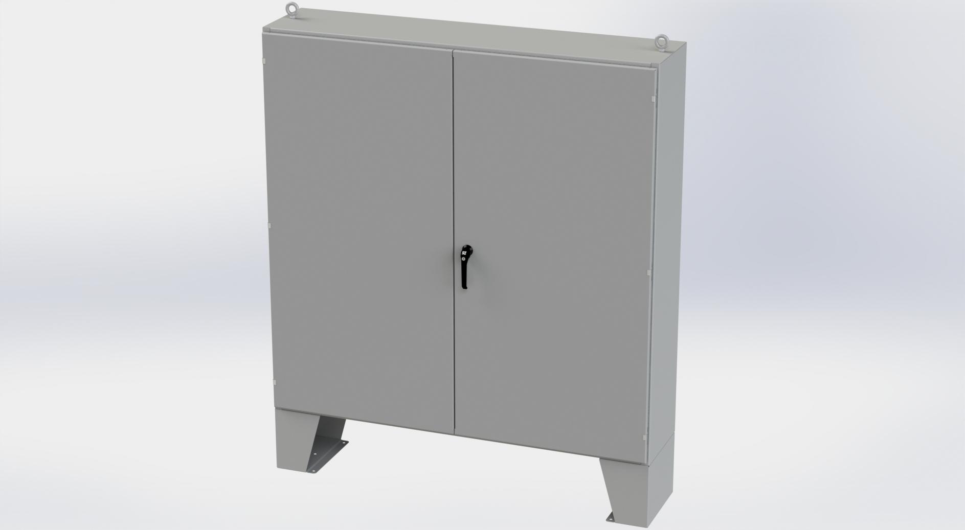 Saginaw Control SCE-727216ULP 2DR LP Enclosure, Height:72.00", Width:72.00", Depth:16.00", ANSI-61 gray powder coating inside and out. Optional sub-panels are powder coated white.