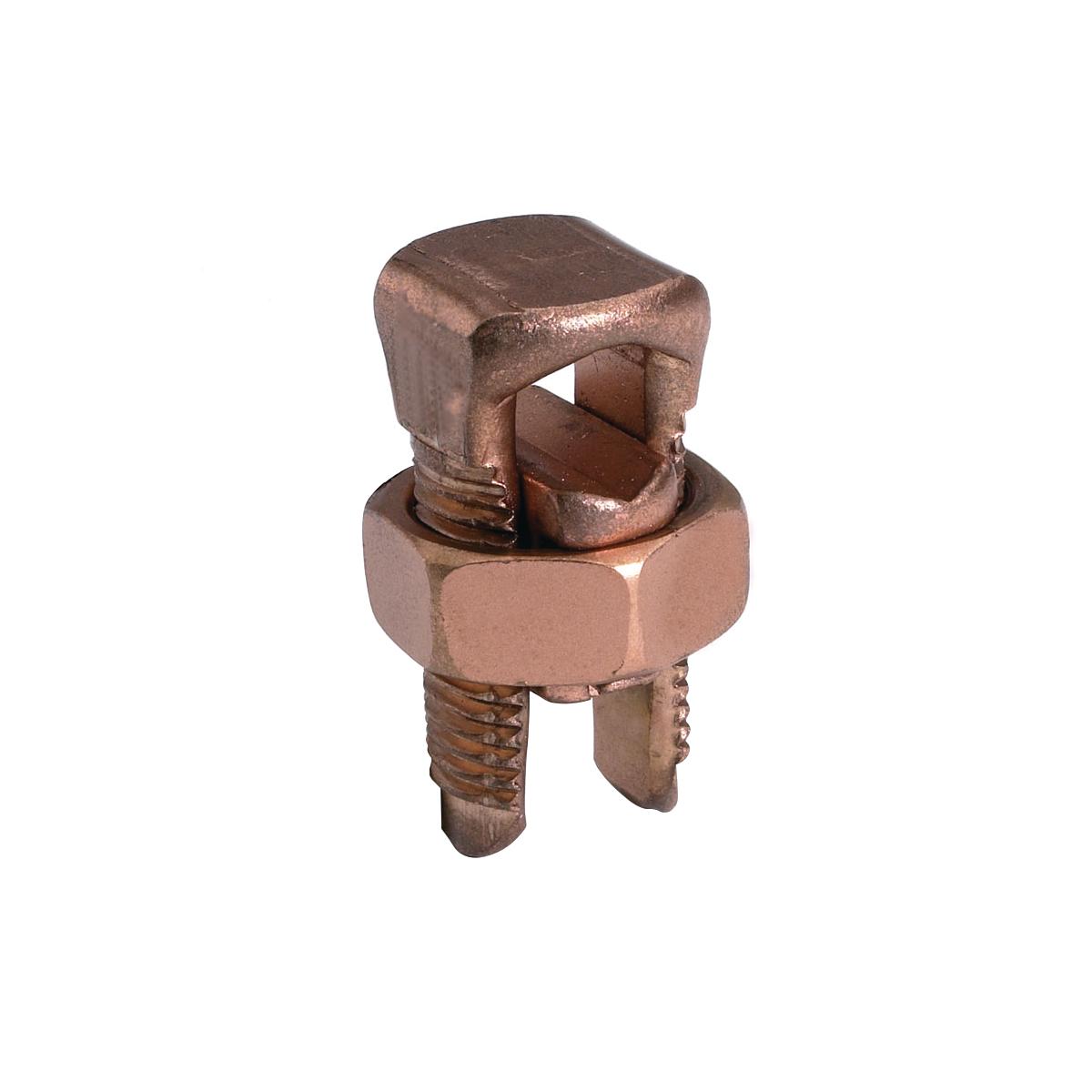 Hubbell KS173 Copper Split Bolt, Cu: 8 AWG (Str)-6 AWG (Sol) (Run & Tap).  ; Features: Compact, High Strength, High Copper Alloy SERVIT Split-Bolt Has Free-Running Threads And Easy To Grip Wrench Flats, Highly Resistant To Season Cracking And Corrosion, The SERVIT Prov