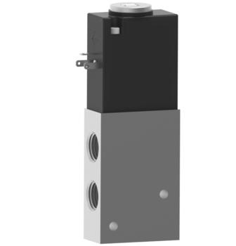 Humphrey GP1943924VDC Solenoid Valves, Small 4-Way Solenoid Operated, Number of Ports: 4 ports, Number of Positions: 2 positions, Valve Function: Single Solenoid, Multi-purpose w/IP67 Enclosure, Piping Type: Inline, Direct Piping, Coil Entry Orientation: Standard, over Port 2,