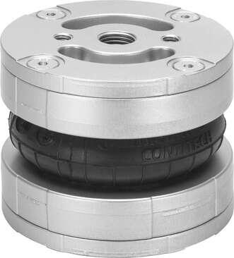 Festo 2748903 bellows cylinder EB-80-20 Maintenance-free, no stick/slip effect. Size: 80, Required installation diameter: 95 mm, Stroke: 20 mm, Max height when extended: 70 mm, Max. tipping angle: 10 deg