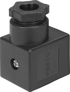 Festo 34583 plug socket MSSD-C For solenoid coils and valves, port pattern per DIN EN 175 301, type A. Authorisation: Germanischer Lloyd, Mounting type: On solenoid valve with M3 central screw, Assembly position: Any, Product weight: 22 g, Electrical connection: (* 3