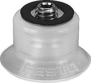 Festo 189340 suction cup ESS-20-ES easily interchangeable, Min. workpiece radius: 30 mm, Nominal size: 3 mm, suction cup diameter: 20 mm, suction cup volume: 0,84 cm3, Position of connection: on top
