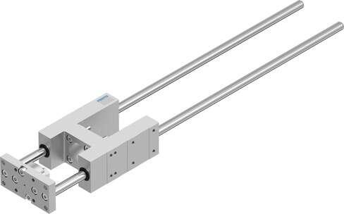Festo 2782923 guide unit EAGF-V2-KF-32-400 For electric cylinder ESBF. Size: 32, Stroke: 400 mm, Reversing backlash: 0 µm, Assembly position: Any, Guide: Recirculating ball bearing guide