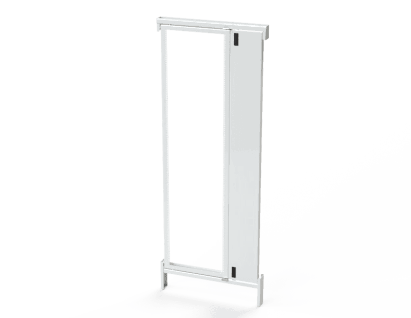 Saginaw Control SCE-9036SOF19 Frame, Swing Out Rack Mounting, Height:78.50", Width:33.56", Depth:1.50", Powder Coated White
