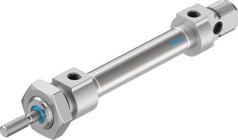 Festo 19178 standards-based cylinder DSNU-8-25-P-A Based on DIN ISO 6432, for proximity sensing. Various mounting options, with or without additional mounting components. With elastic cushioning rings in the end positions. Stroke: 25 mm, Piston diameter: 8 mm, Piston