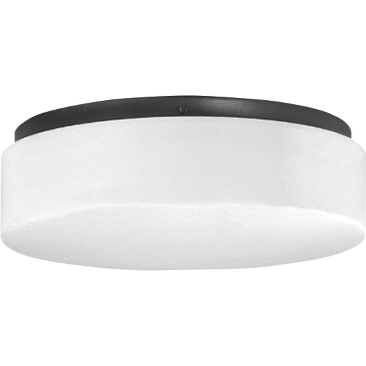 Hubbell P730005-031-30 LED flush mount with white acrylic diffuser mounts to baked enamel ceiling pan. Twist on installation with a single locking thumb screw. ETL approved for damp locations. Ceiling or wall mount. 1680 lumens, 80 lumens/watt (delivered), 3000K and 90CRI. ENER