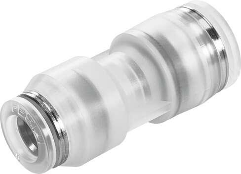 Festo 133097 push-in connector NPQP-D-Q8-Q6-FD-P10 Size: Standard, Nominal size: 4 mm, Container size: 10, Design structure: Push/pull principle, Temperature dependent operating pressure: -0,95 - 10 bar