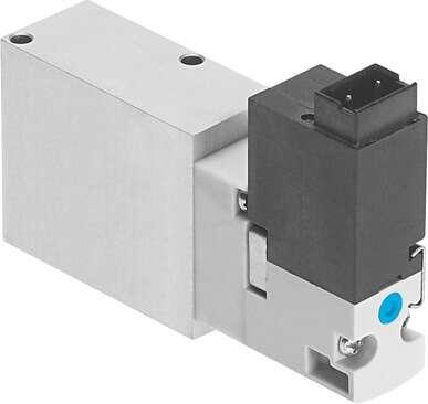 Festo 560710 solenoid valve VOVG-B12-M32C-AH-F-1H3 Valve function: 3/2 closed, monostable, Type of actuation: electrical, Width: 12 mm, Standard nominal flow rate: 180 l/min, Operating pressure: 2 - 8 bar
